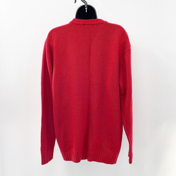 Blitzen & Company Mens Red Christmas Tree Ugly Christmas Sweater  Size Large Med - Picture 4 of 6